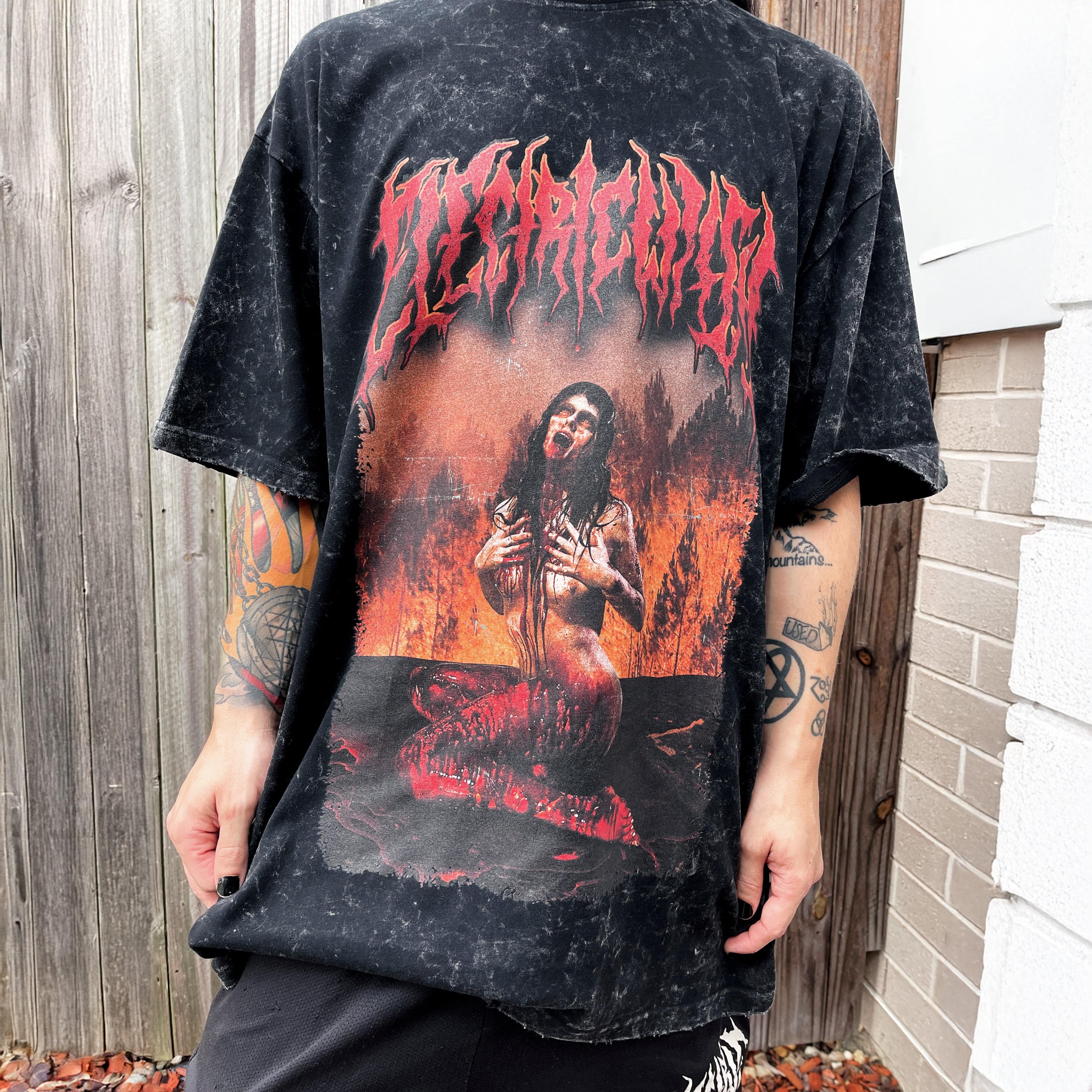 Blood Oversized Distressed T-Shirt