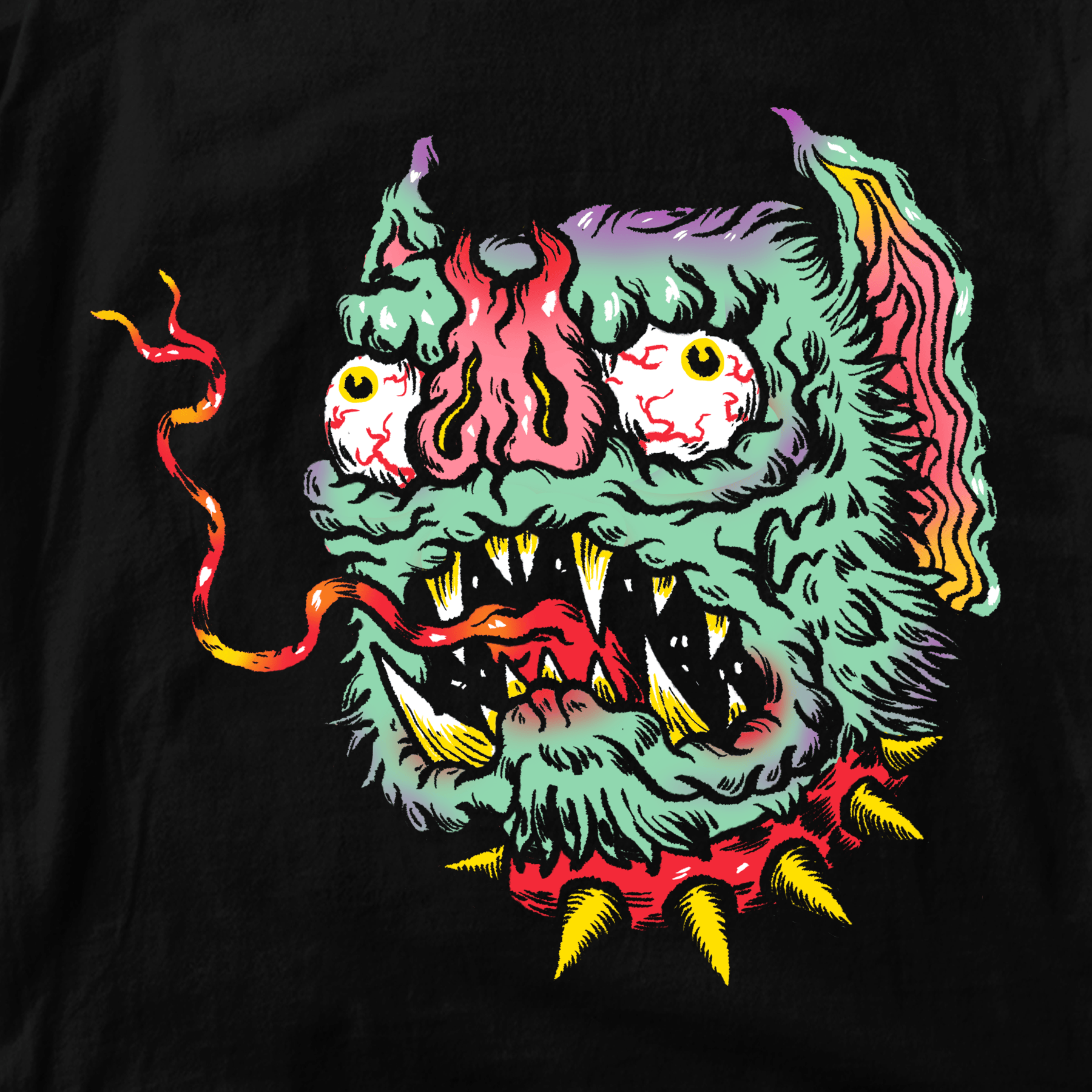 Cursed Twins Oversized Faded T-Shirt