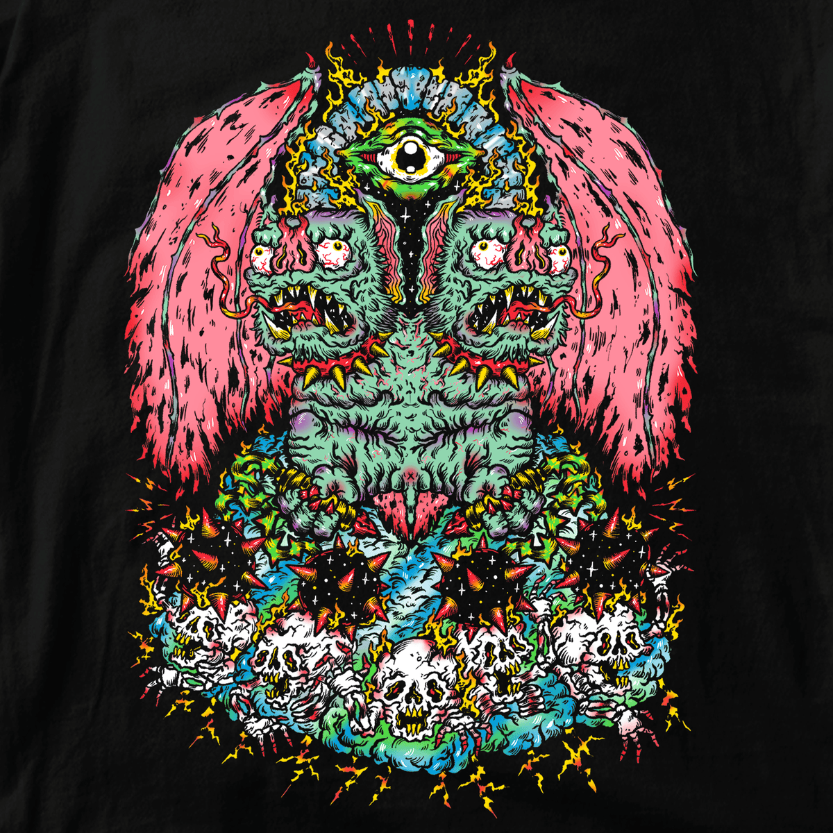 Cursed Twins Oversized Faded T-Shirt